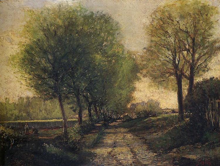 Alfred Sisley Lane Near a Small Town. Alfred Sisley, China oil painting art